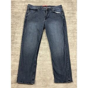 Denim Source Jeans Mens 40x28 Blue‎ Dark Wash Stretch Straight Leg